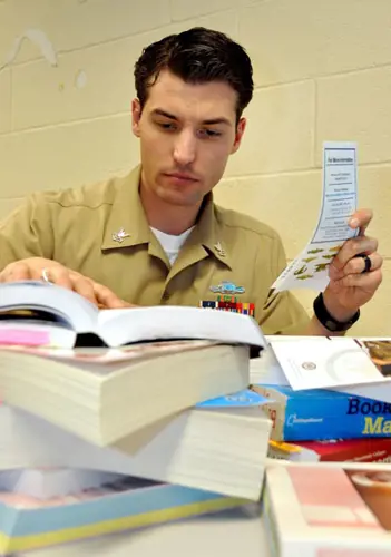 Jfk Sailor Studying